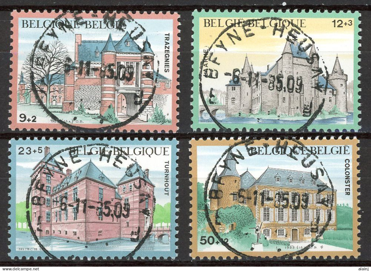 BE   2193 - 2196   Obl.   ---   Solidarité : Châteaux  --  Superbes Oblitérations Centrales Beyne-Heusay - Used Stamps