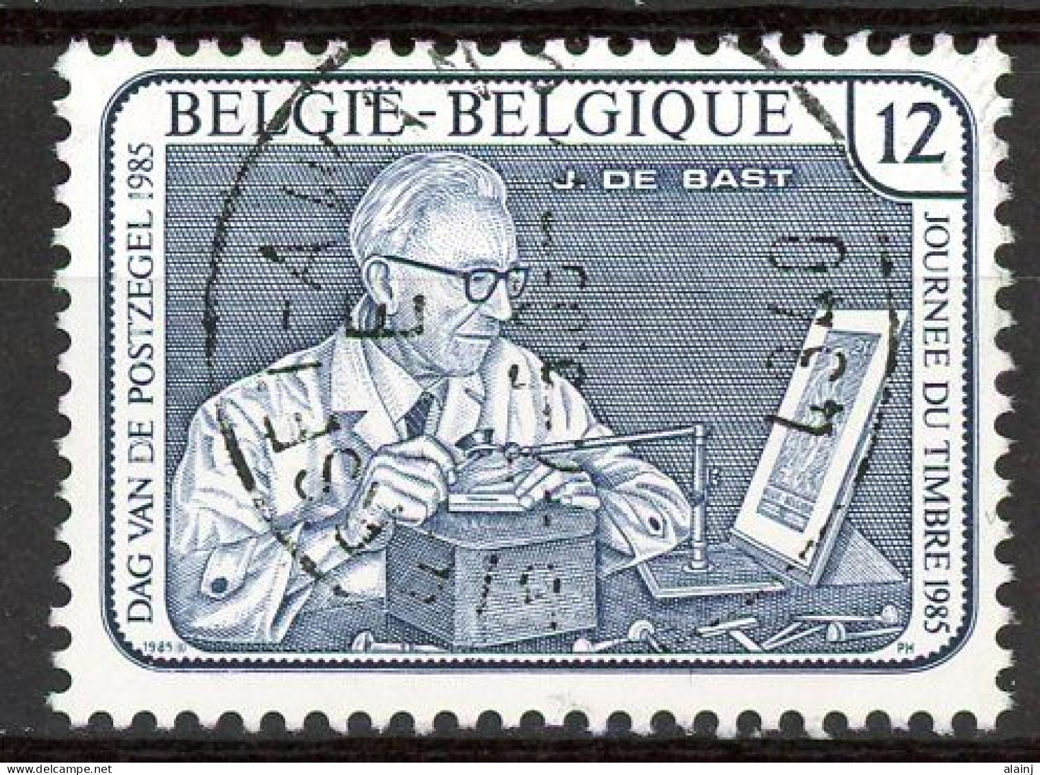 BE   2169   Obl.   ---   Journée Du Timbre  --  Oblitération Centrale Bierset - Awans - Used Stamps