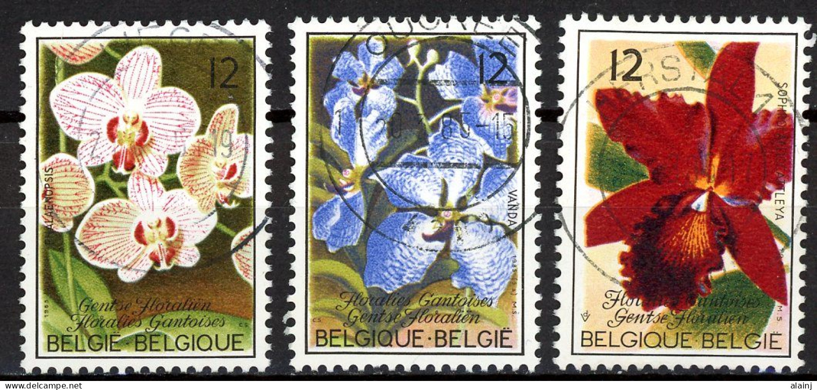 BE   2163 - 2165   Obl.   ---   Floralies Gantoises  --  Belles Oblitérations Centrales - Used Stamps