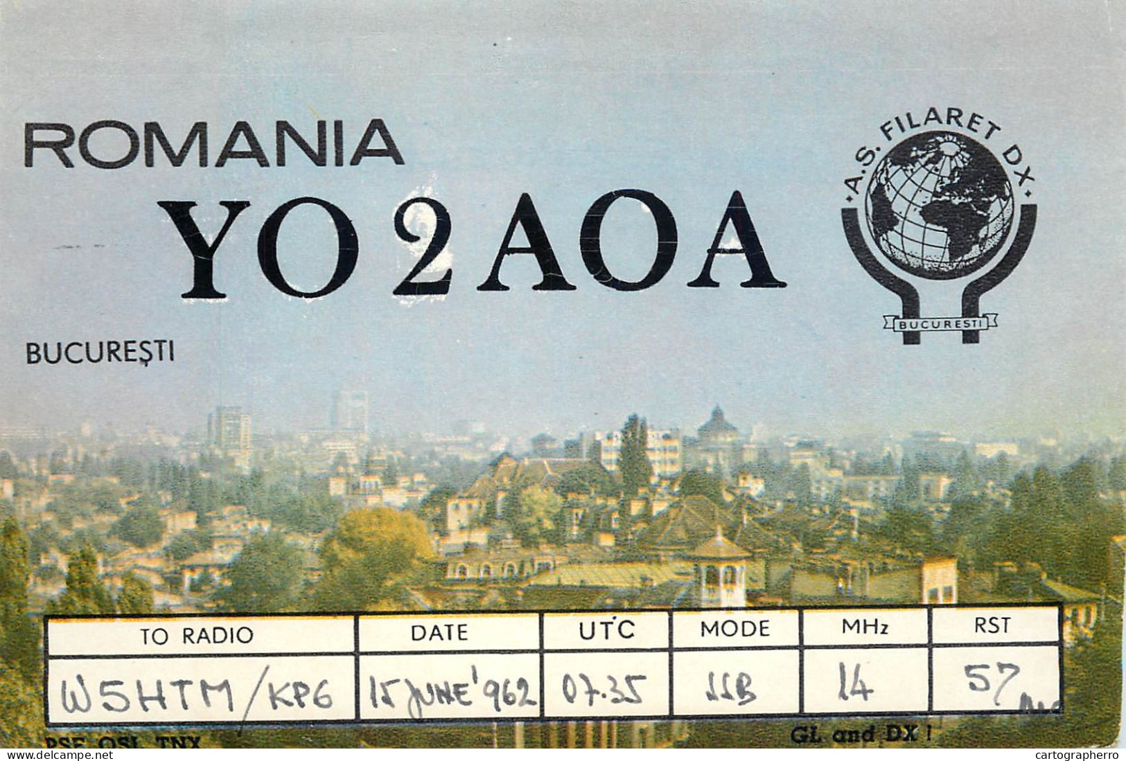 Romania Radio Amateur QSL Post Card Y02AOA - Radio Amateur