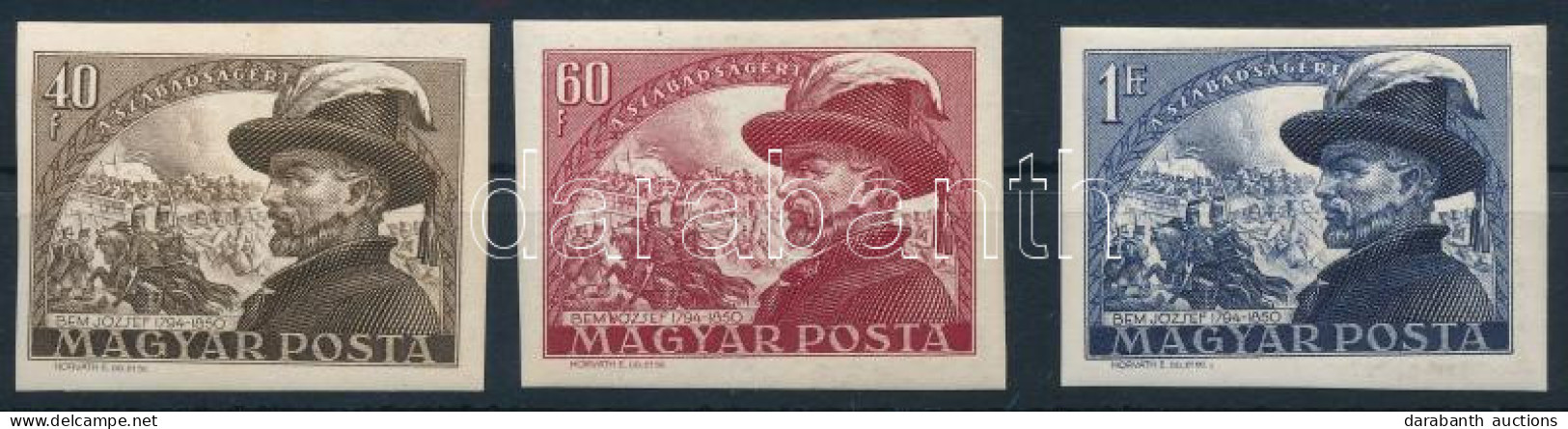 ** 1950 Bem Vágott Sor (6.000) (60f és 1Ft Képoldalán Halvány Foltok / Light Spots) - Other & Unclassified