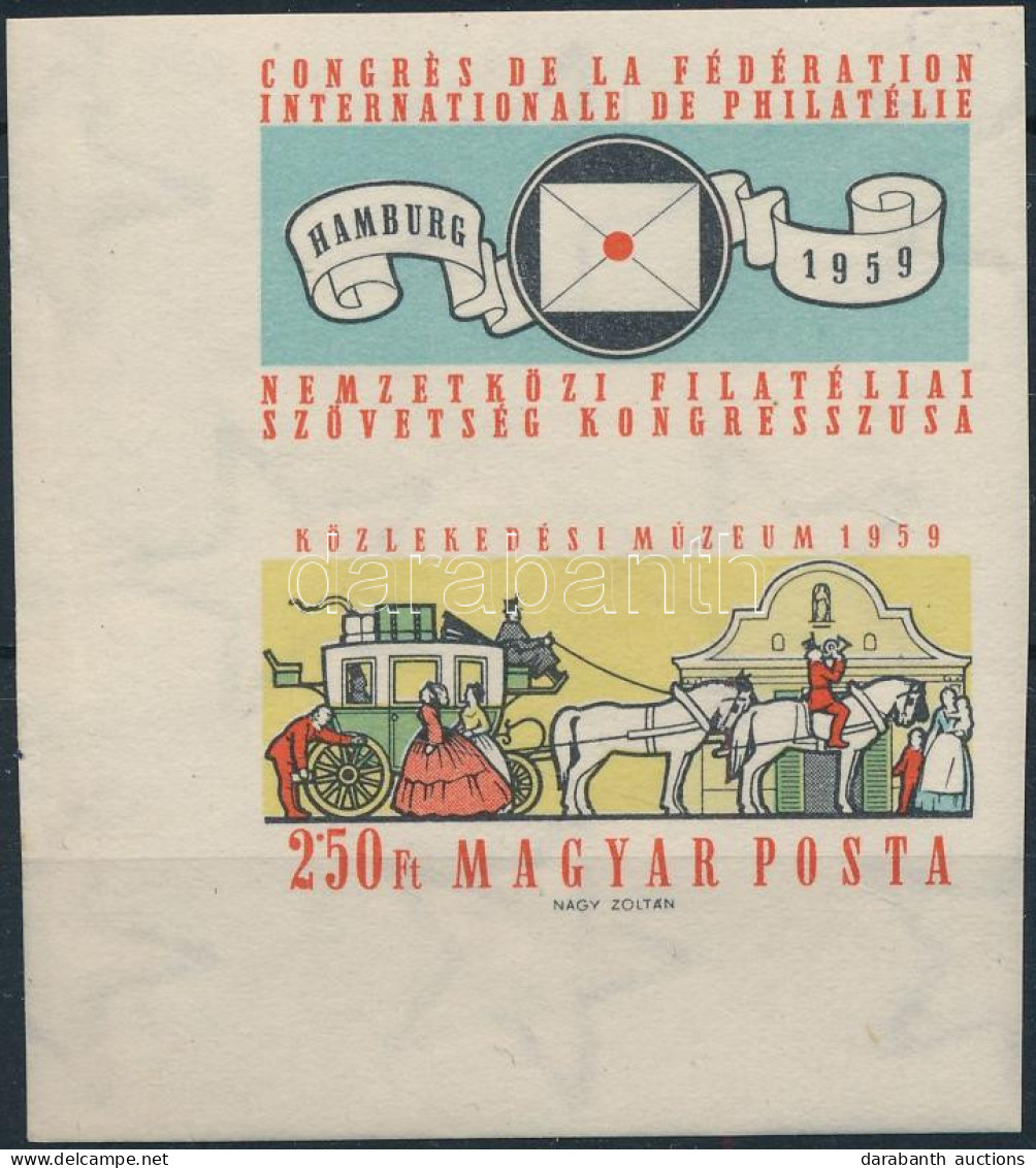 ** 1959 FIP ívsarki Vágott Szelvényes Bélyeg (3.500) - Andere & Zonder Classificatie