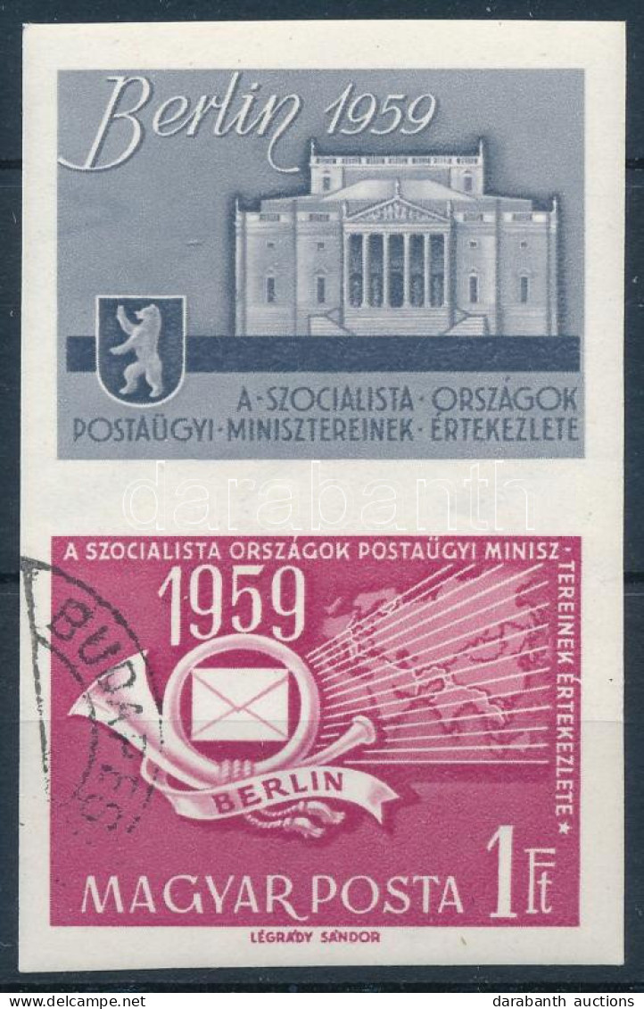 O 1959 A Szocialista Országok Postaügyi Minisztereinek értekezlete (II.) - Berlin Vágott Pár (4.000) - Otros & Sin Clasificación