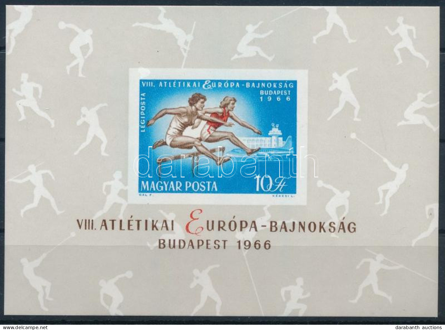 ** 1966 Atlétikai Európa-Bajnokság Vágott Blokk (4.000) - Other & Unclassified