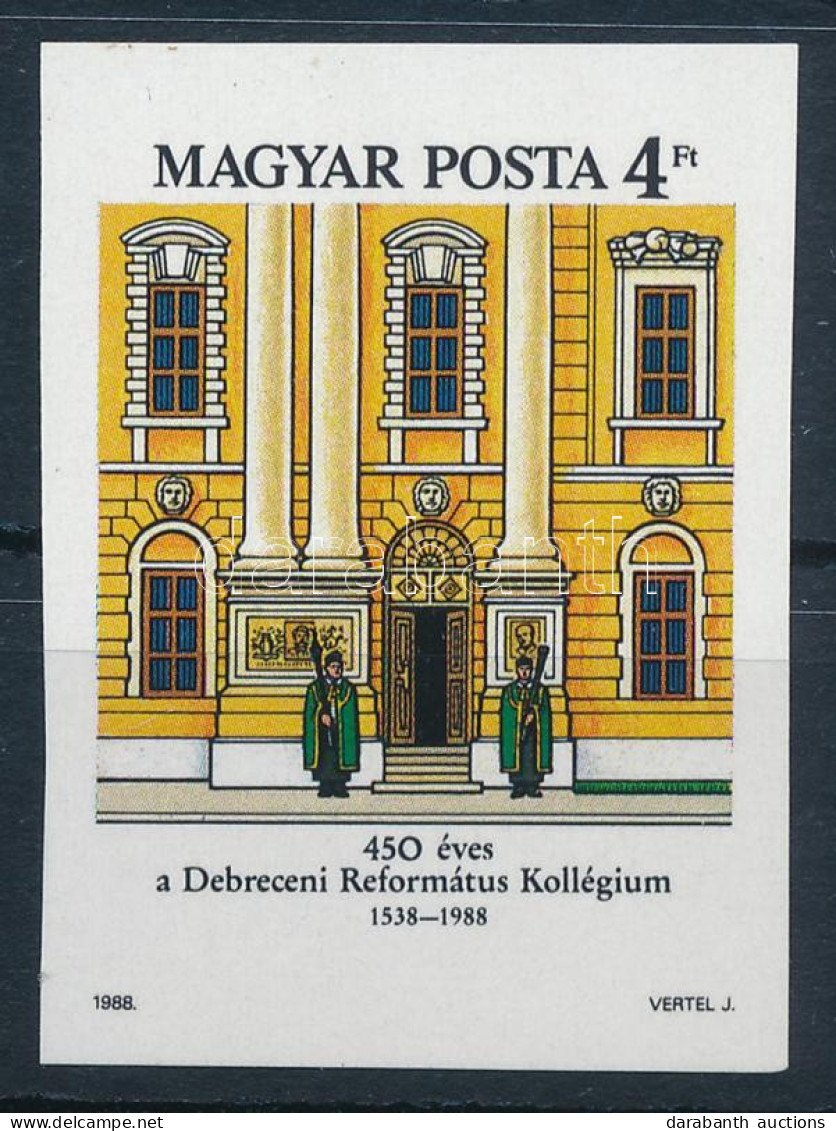** 1988 450 éves A Debreceni Református Kollégium Vágott Bélyeg - Sonstige & Ohne Zuordnung