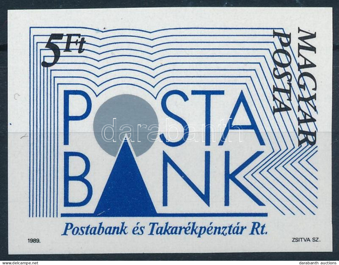 ** 1989 Postabank Vágott Bélyeg - Other & Unclassified