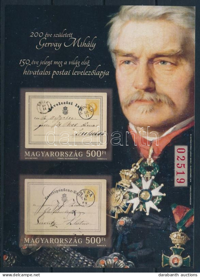 ** 2019 Gervay Mihály Vágott Blokk (10.000) - Autres & Non Classés