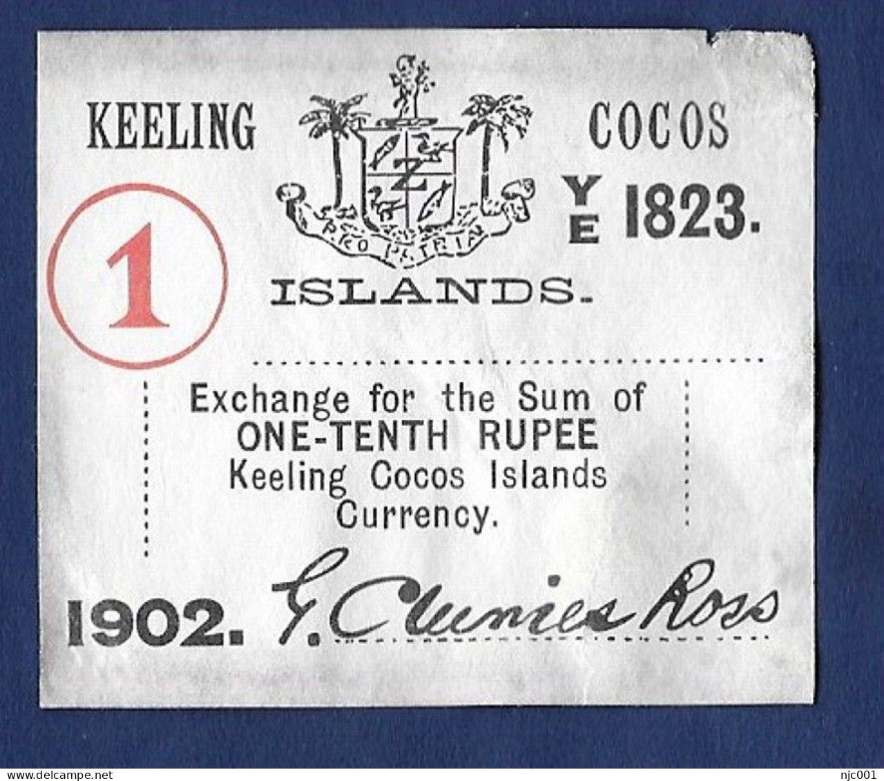 Keeling Cocos Islands ERROR Banknote (wrong Amount In Red) - Autres - Océanie