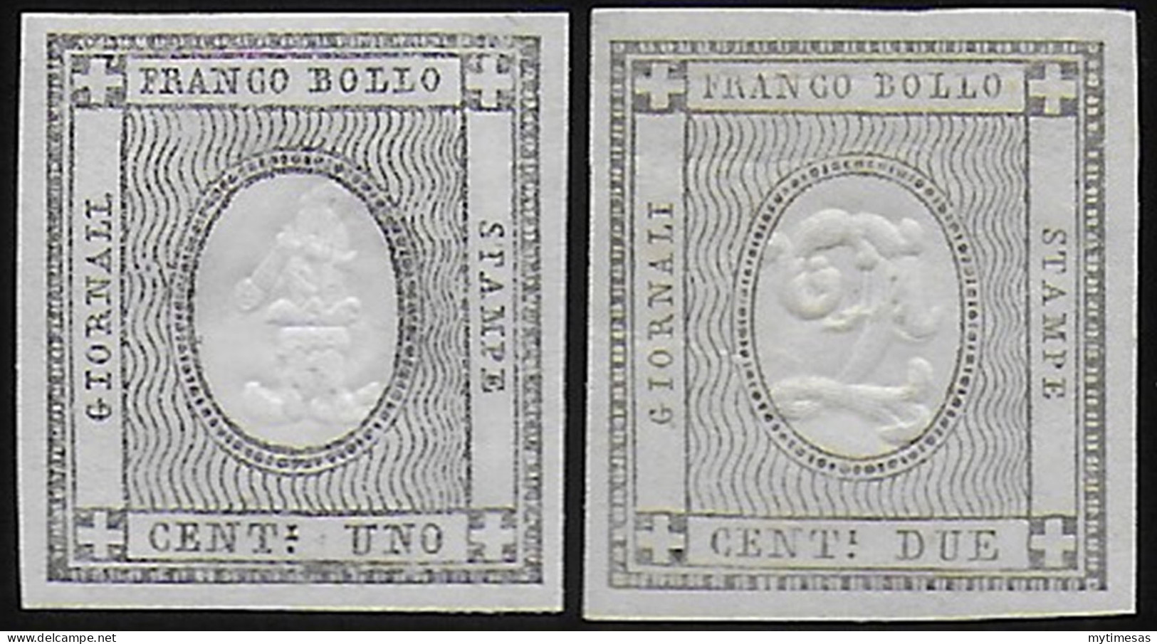 1861 Italia Sardegna Stampati 2v. Diena MNH Sassone N. 19/20 - Sardinien