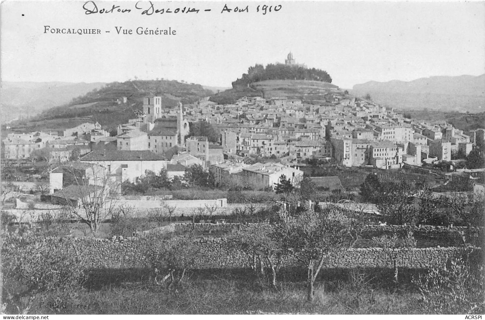 FORCALQUIER Vue Generale 4(SCAN RECTO VERSO)MA112 - Forcalquier