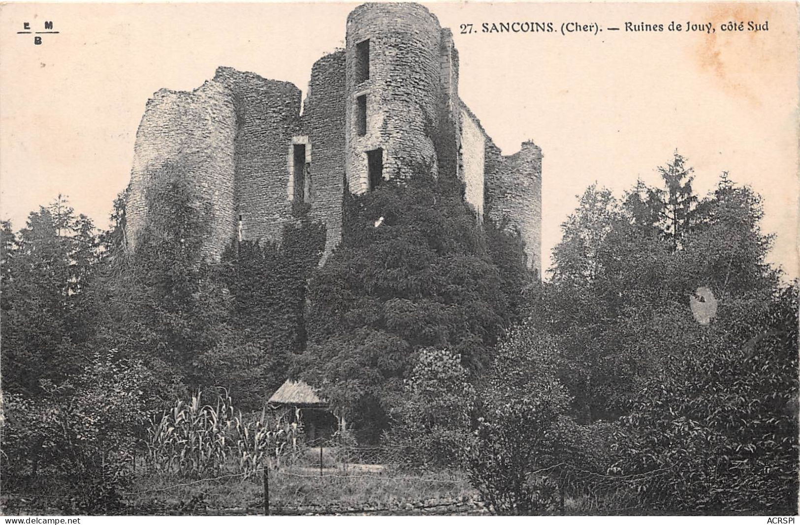 SANCOINS Ruines De Jouy Cote Sud  8(SCAN RECTO VERSO)MA103 - Sancoins