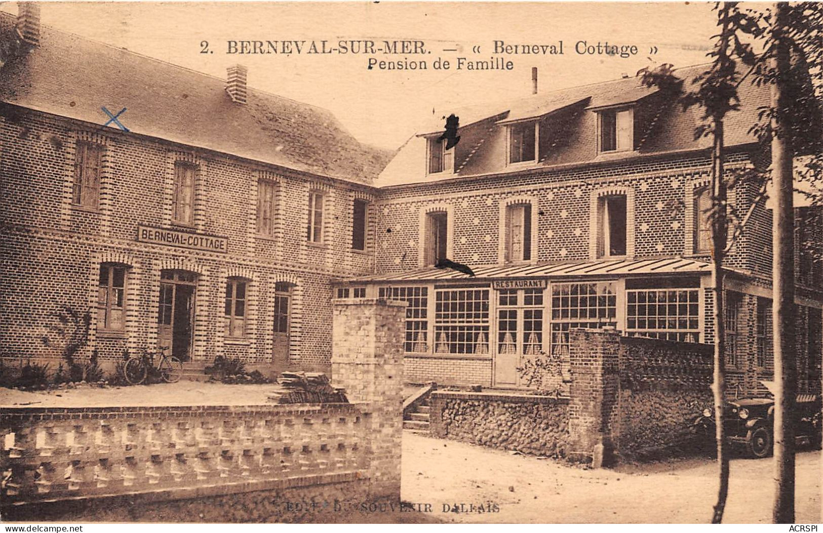 BERNEVAL-SUR-MER. - " Berneval Cottage " Pension De Famille 23(scan Recto-verso) MA161 - Berneval