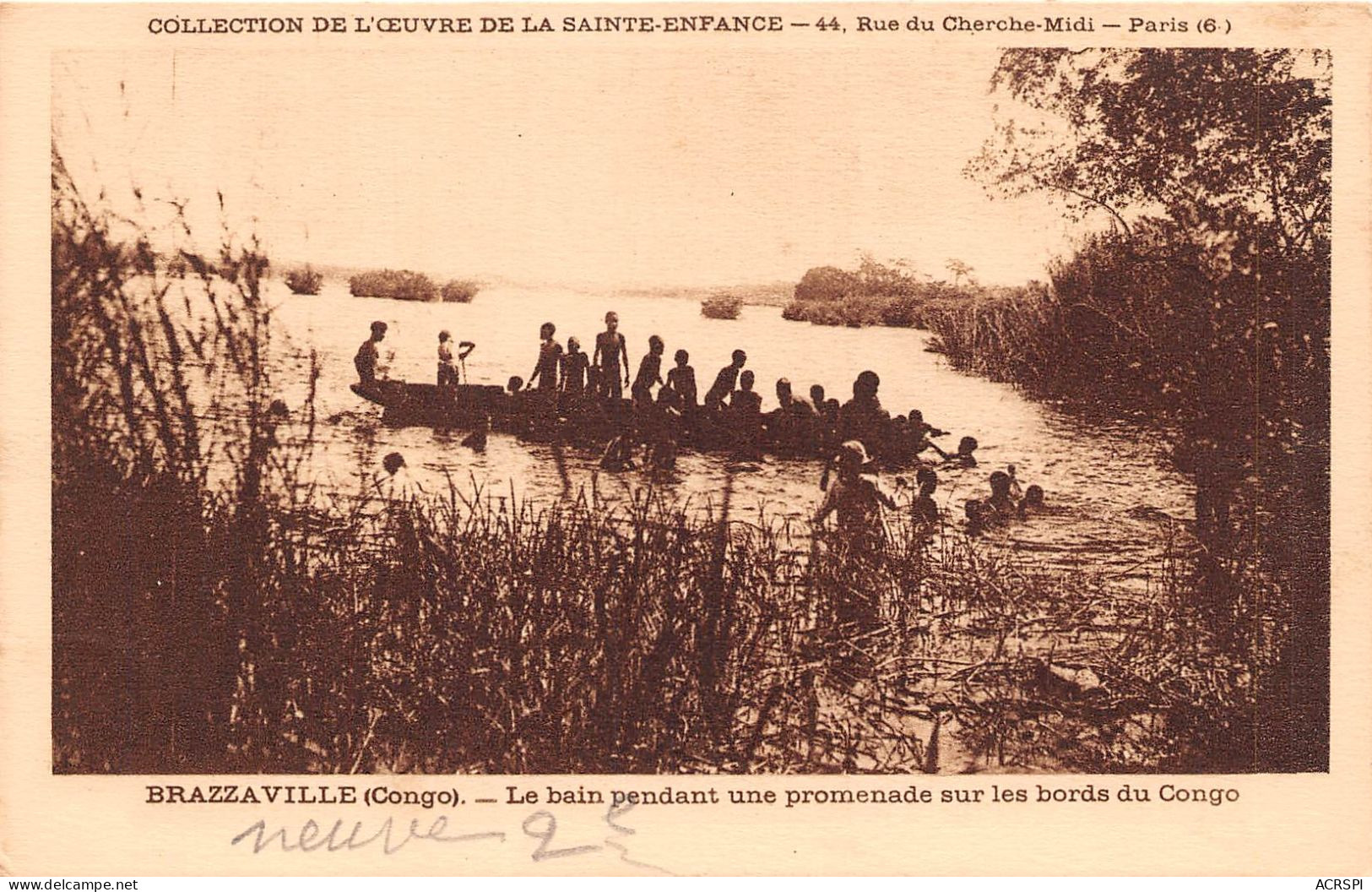 CONGO Francais BRAZZAVILLE Le Bain Pendant Une Promenade Sur Les Bords Du Congo 12(scan Recto-verso) MA197 - Brazzaville