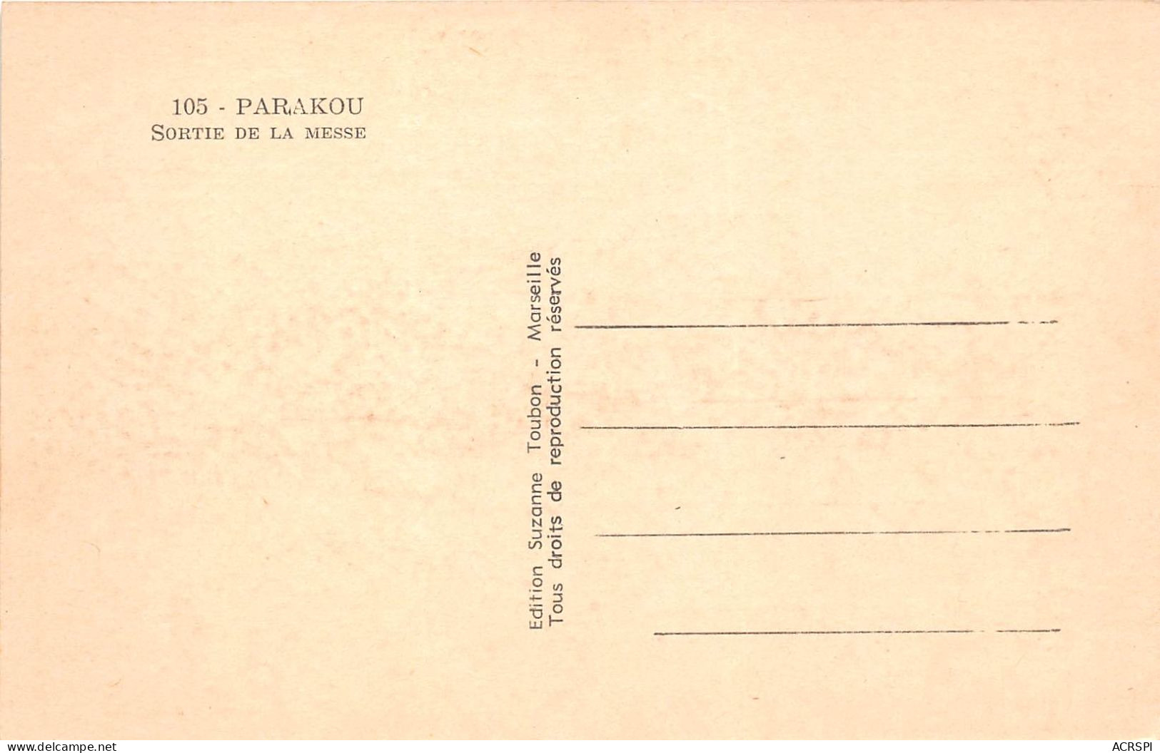  BENIN PARAKOU Sortie De La Messe 30(scan Recto-verso) MA196 - Benin