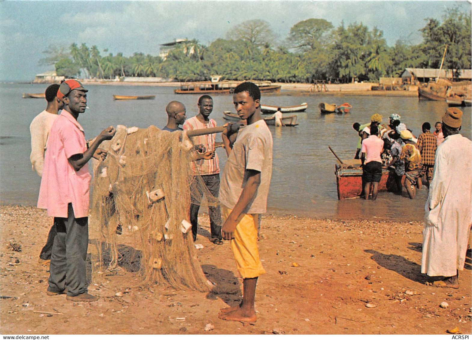 Republique De GUINEE Port De Peche De Boulbinet 15(scan Recto-verso) MA195 - Guinea