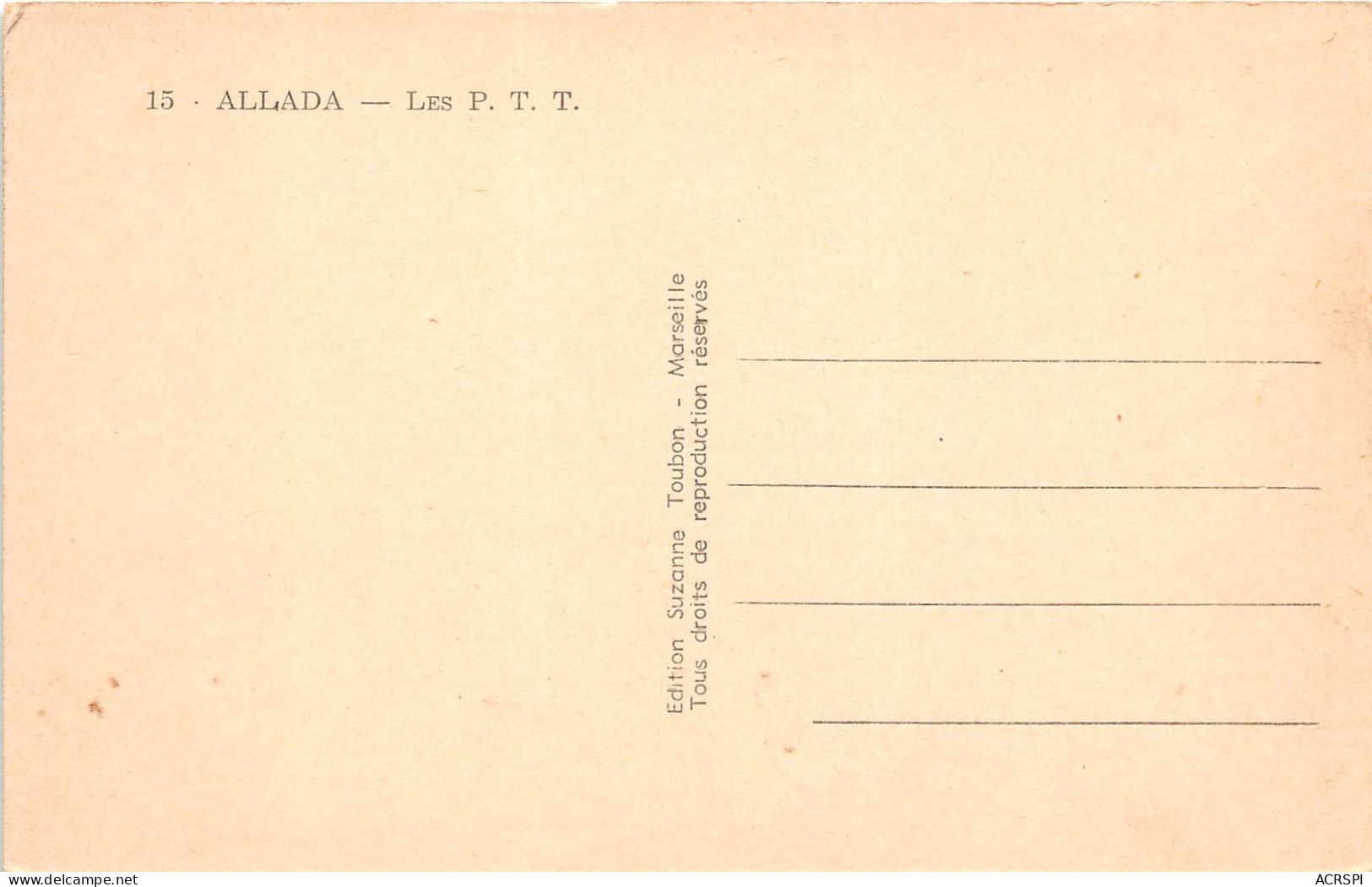  BENIN ALLADA Les PTT 39(scan Recto-verso) MA196 - Benín