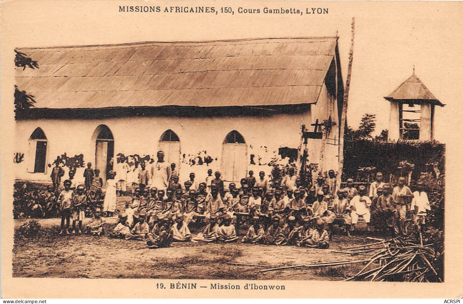 BENIN Mission D IBONWON Missions Africaines Cours Gambetta Lyon 32(scan Recto-verso) MA195 - Benín