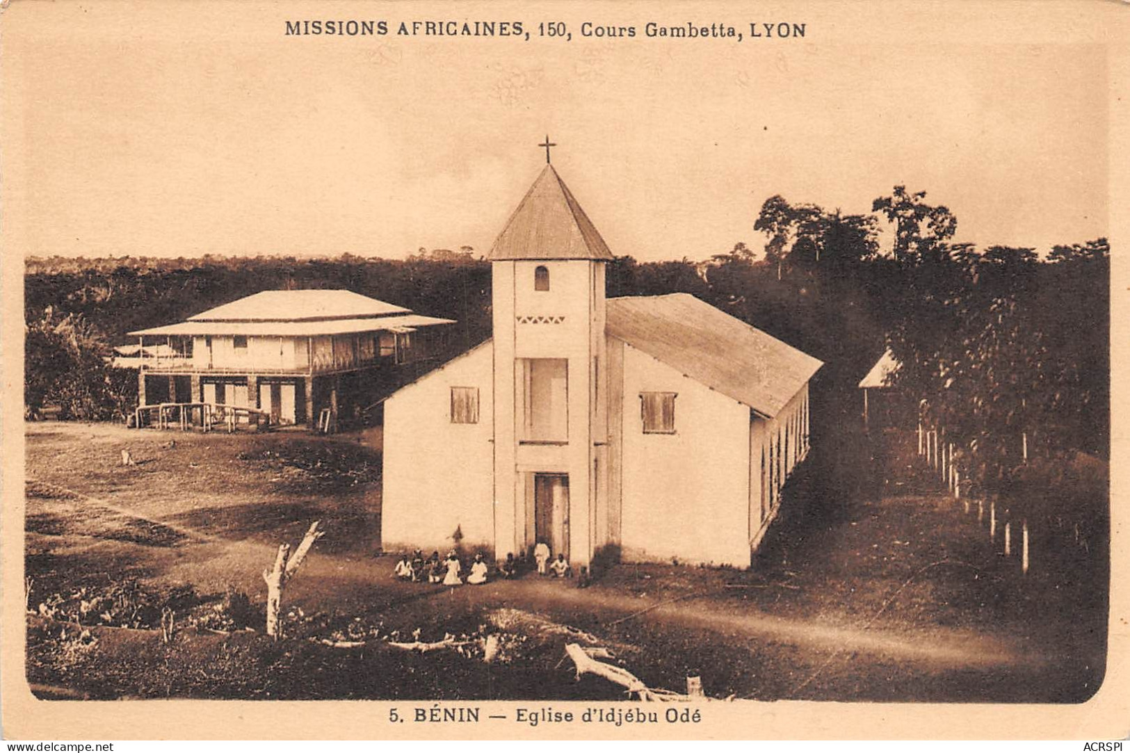 BENIN Eglise D Idjebu Ode Missions Africaines Cours Gambetta Lyon  28(scan Recto-verso) MA195 - Benin