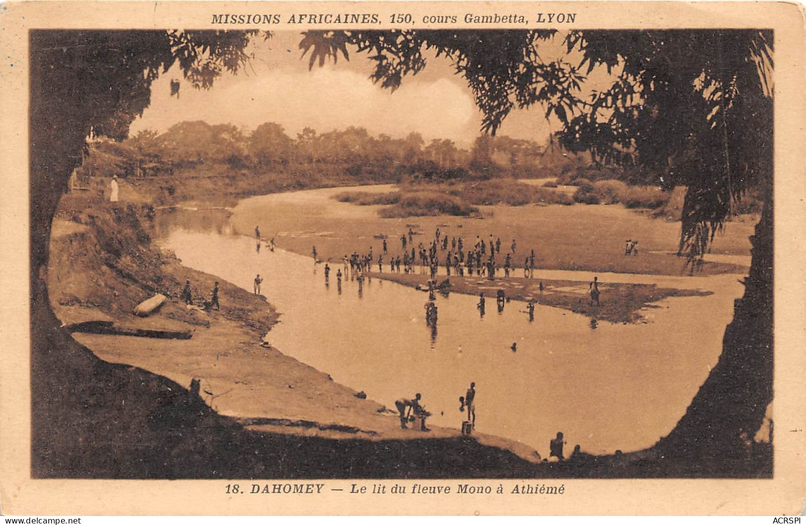 BENIN DAHOMEY Le Lit Du Fleuve Mono A Athieme Missions Africaines Cours Gambetta Lyon 34(scan Recto-verso) MA195 - Benin