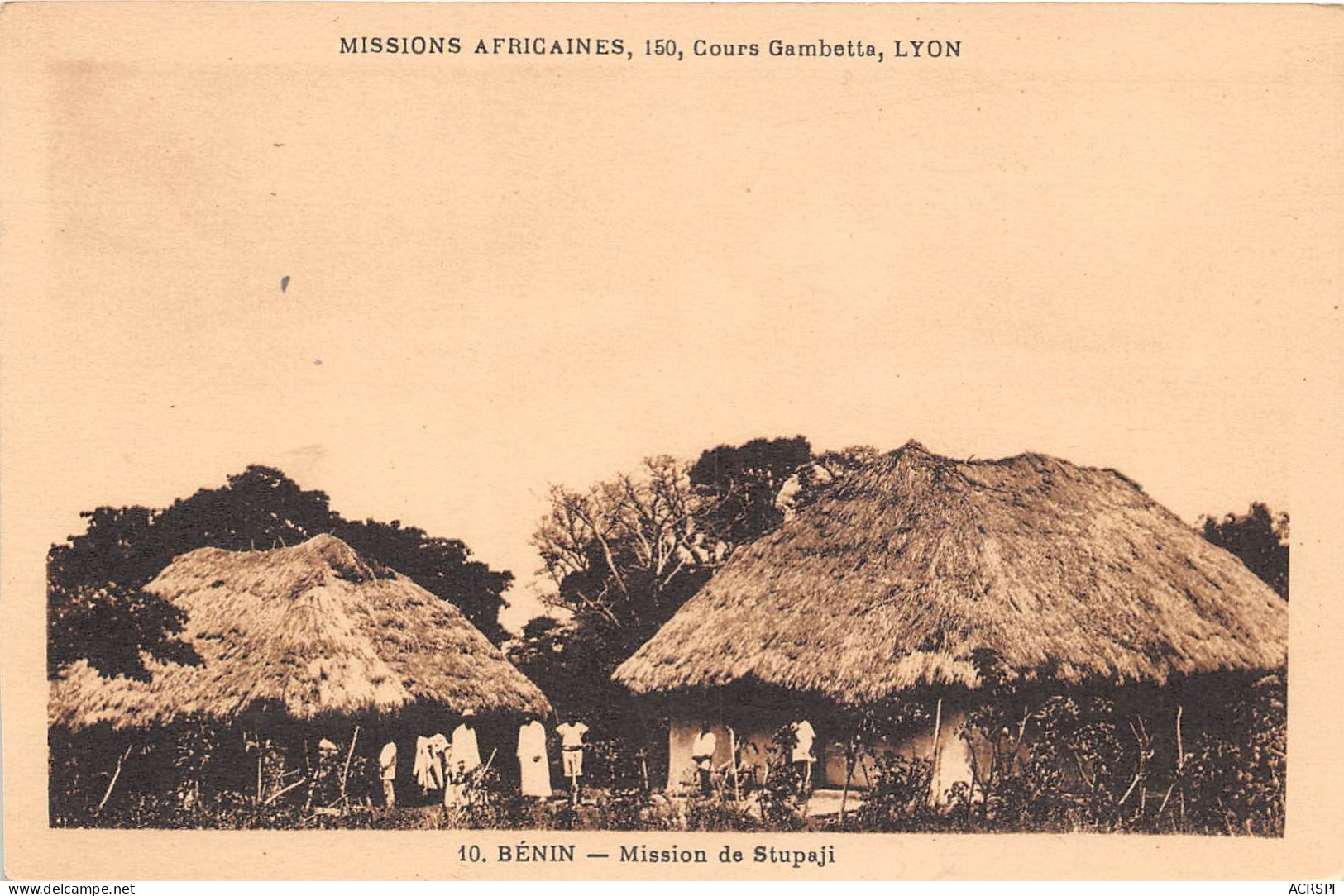 BENIN Mission De Stupaji Missions Africaines Cour Gambetta Lyon 27(scan Recto-verso) MA195 - Benín