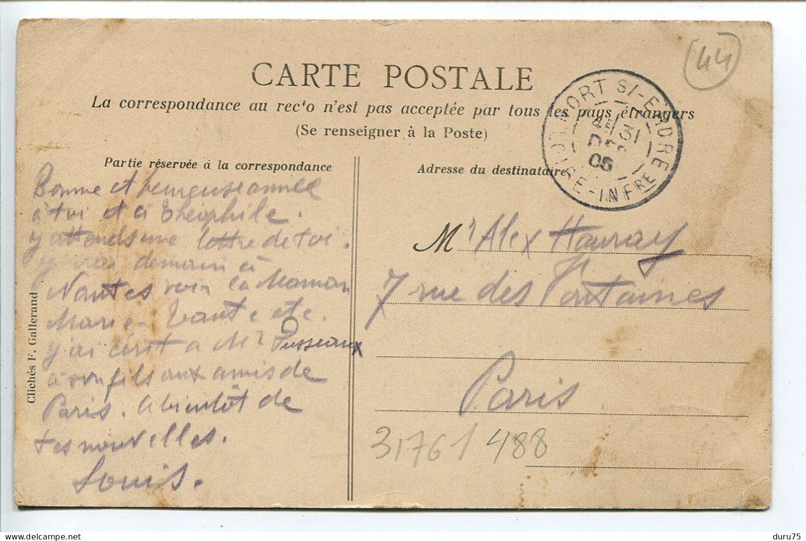 CPA Voyagé 1905 * NORT Sur ERDRE Multivues Dans Le Lettrage De La Ville - Nort Sur Erdre