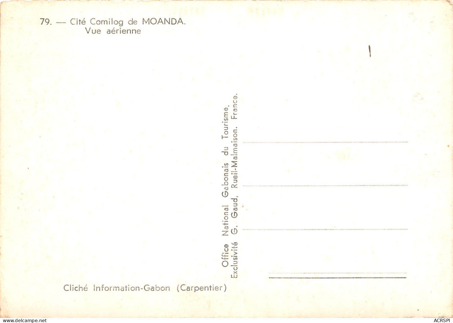 GABON Cite Comilog De MOANDA Vue Aerienne 9(scan Recto-verso) MA180 - Gabun