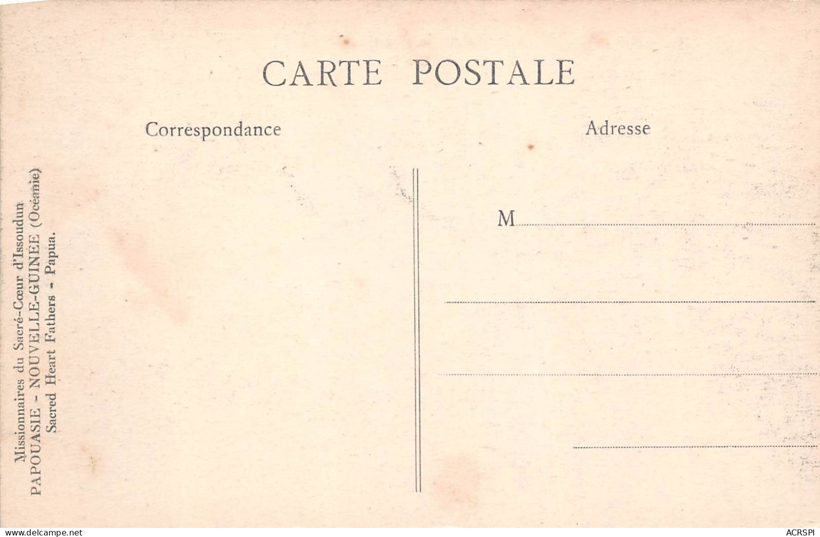 Nouvelle Guinee Missionnaires Du Sacré Coeur D'Issoudun  Camp Dans La Brousse 15(scan Recto-verso) MA176 - Papouasie-Nouvelle-Guinée