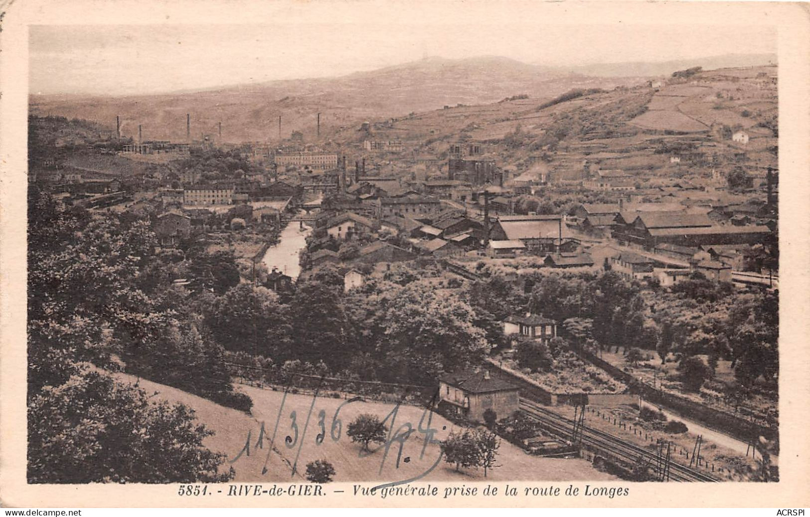 RIVE-DE-GIER  Vue Générale Prise De La Route De LONGES 26(scan Recto-verso) MA169 - Rive De Gier