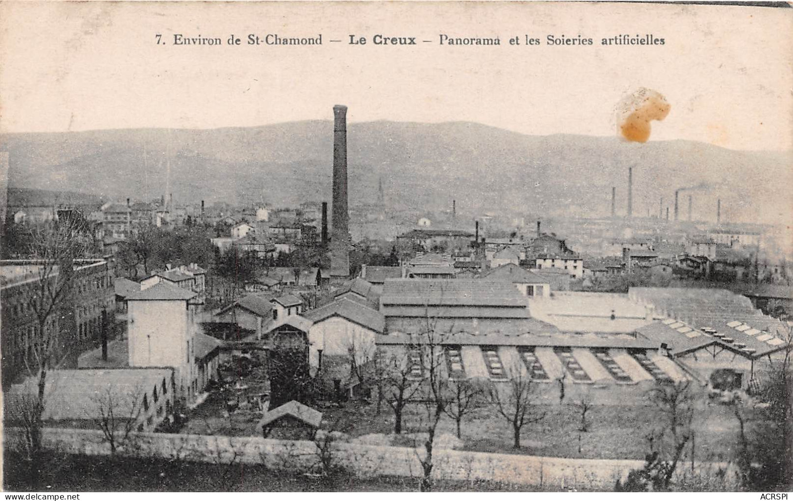 LE CREUX  Environ De St-Chamond -Panorama Et Les Soieries Artificielles 22(scan Recto-verso) MA169 - Saint Chamond