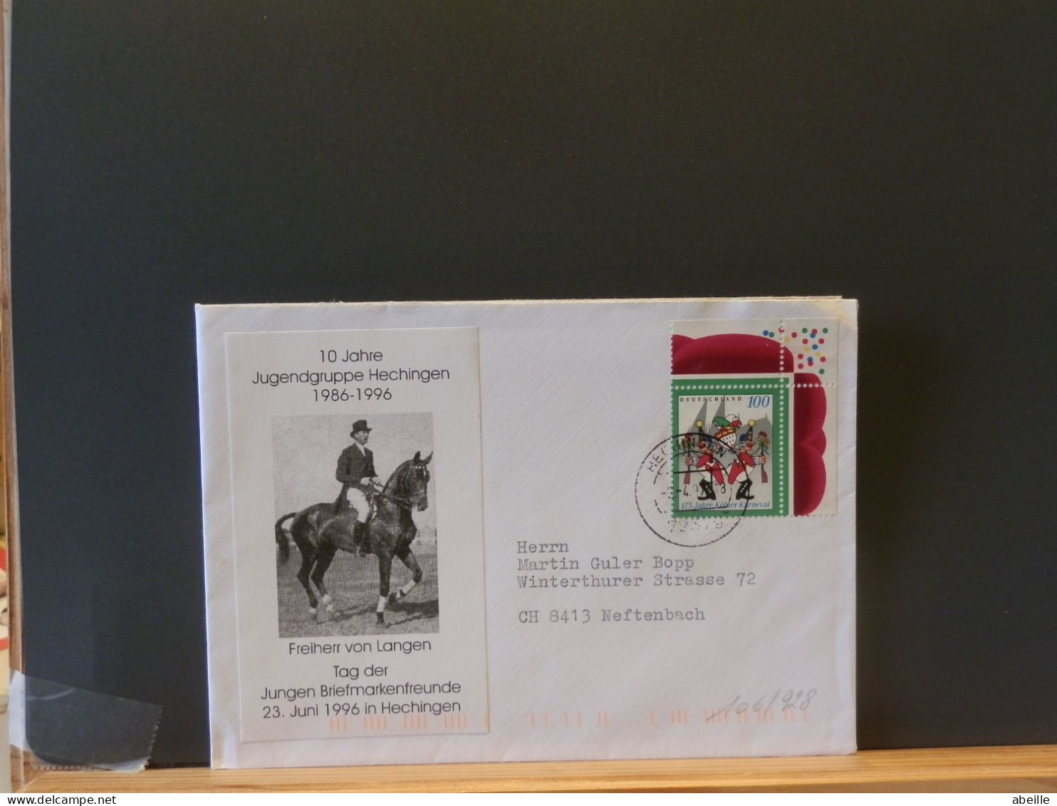 106/928 LETTRE ALLEMAGNE 1996 - Paardensport