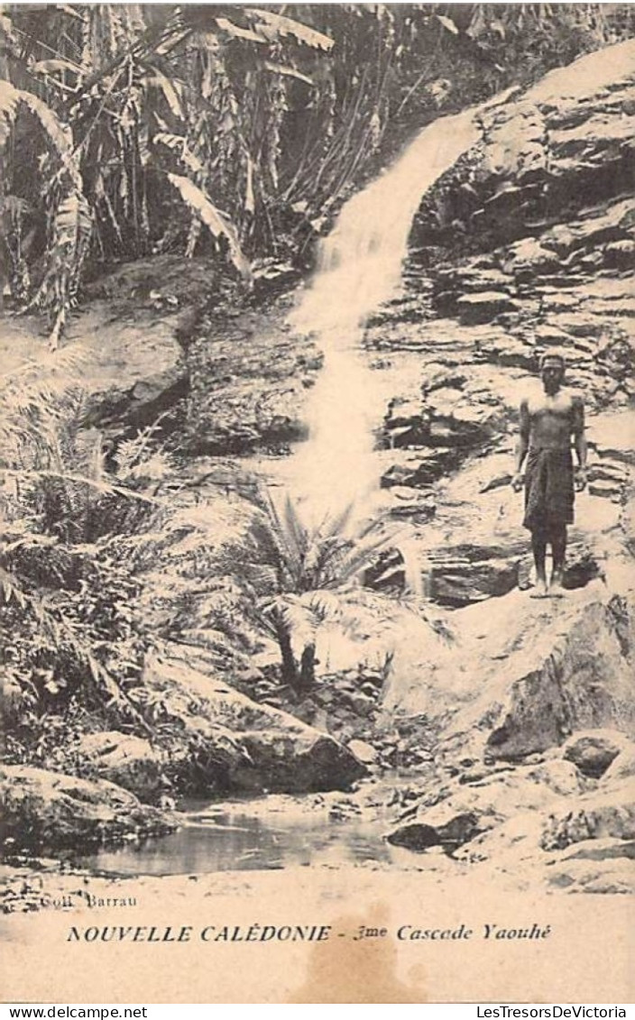 Nouvelle Calédonie - 3eme Cascade Yaouhé - Chute D'eau - Canaque - Coll. Barrau -  Carte Postale Ancienne - Autres & Non Classés