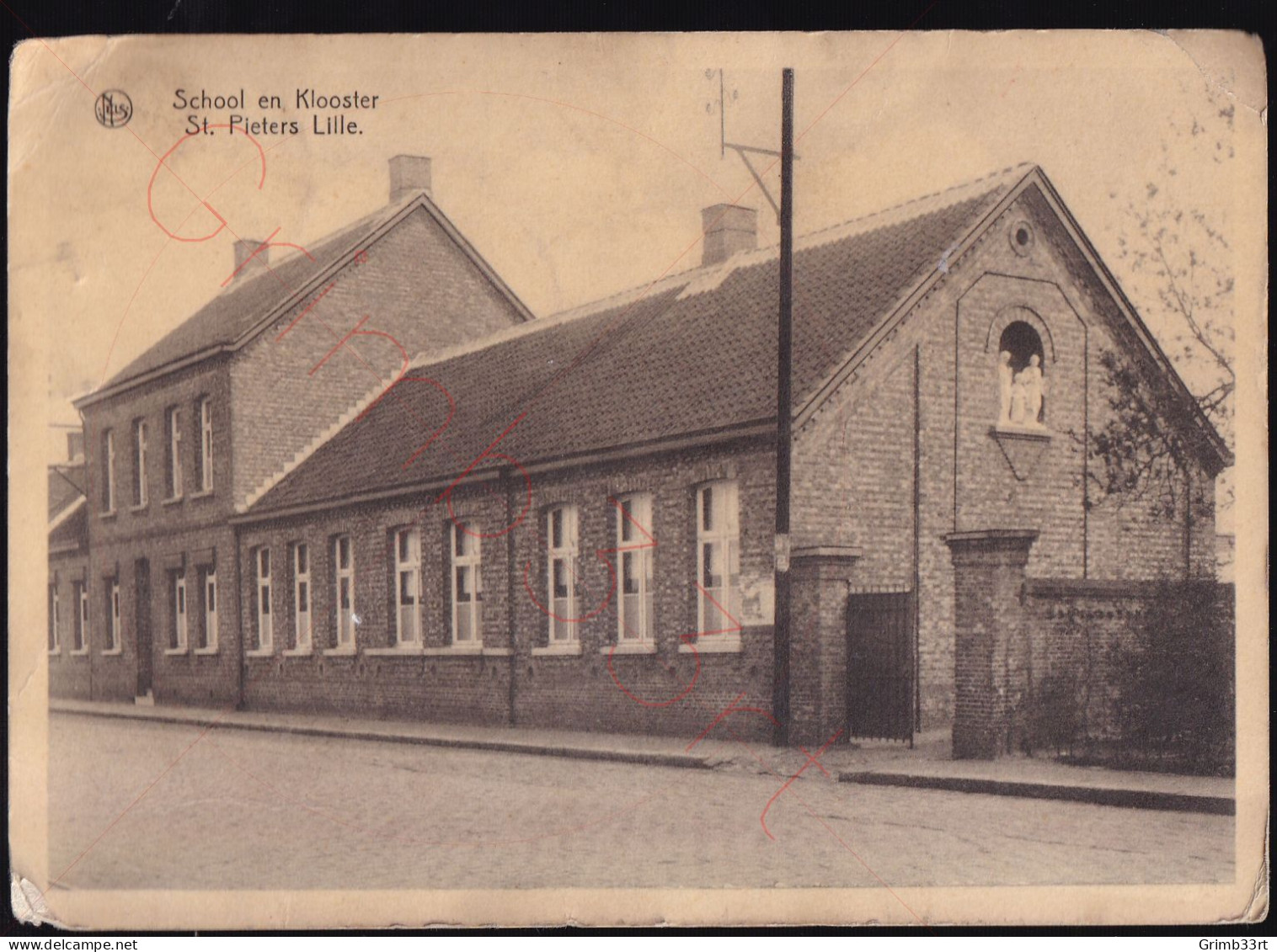 St. Pieters Lille - School En Klooster - Postkaart - Lille