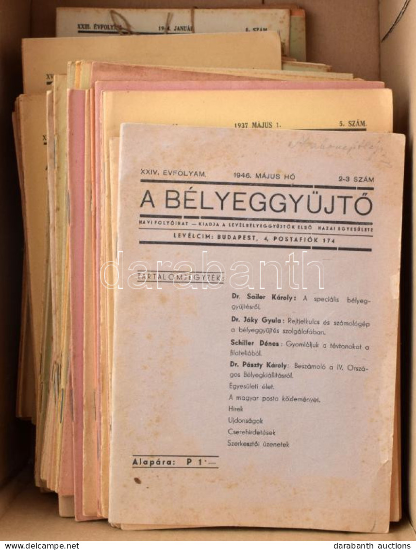 Több, Mint 100 Db A Bélyeggyűjtő Folyóirat Az 1920-1950 Közötti Időszakból, Javarészt Különbözőek, Dobozban - Other & Unclassified