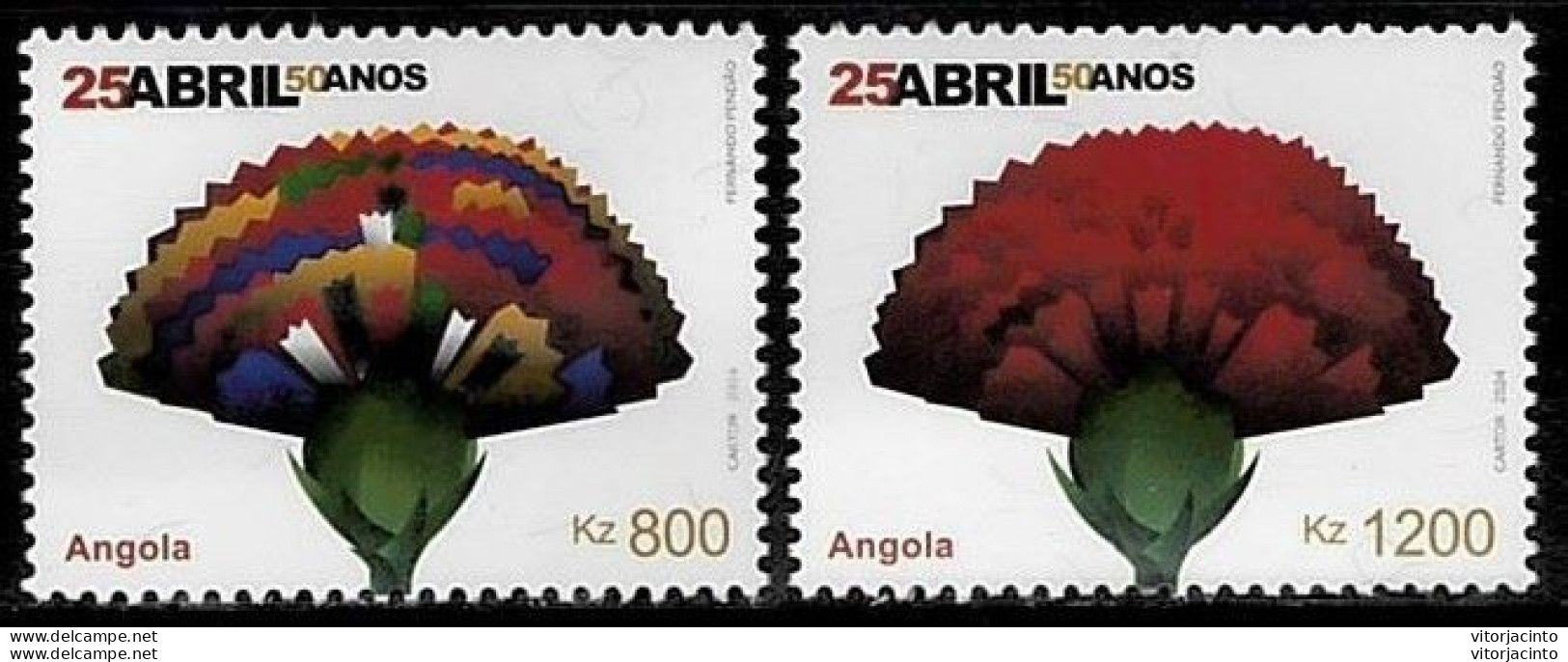 Angola - 25 April - 50 Years - Joint Issue Angola/Cape Verde/Portugal (Mint Stamps) - Date Of Issue: 2024-03-28 - Angola