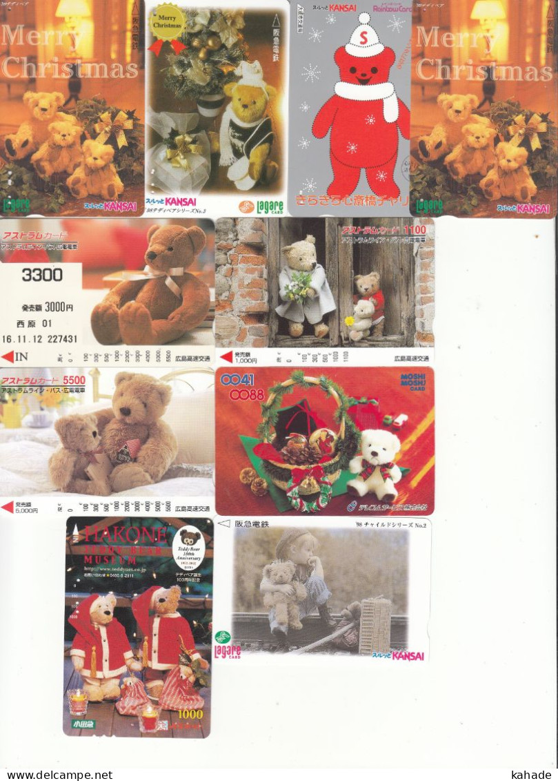 16 X Japan Thematik Cards Tickets Merry Christmas Weihnachten Teddybaer Paddington Baer - Cómics