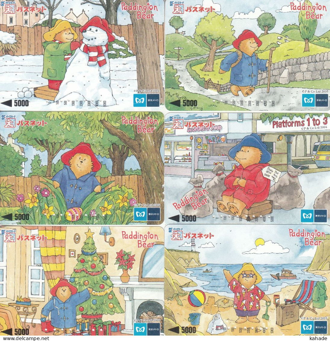 16 X Japan Thematik Cards Tickets Merry Christmas Weihnachten Teddybaer Paddington Baer - Comics