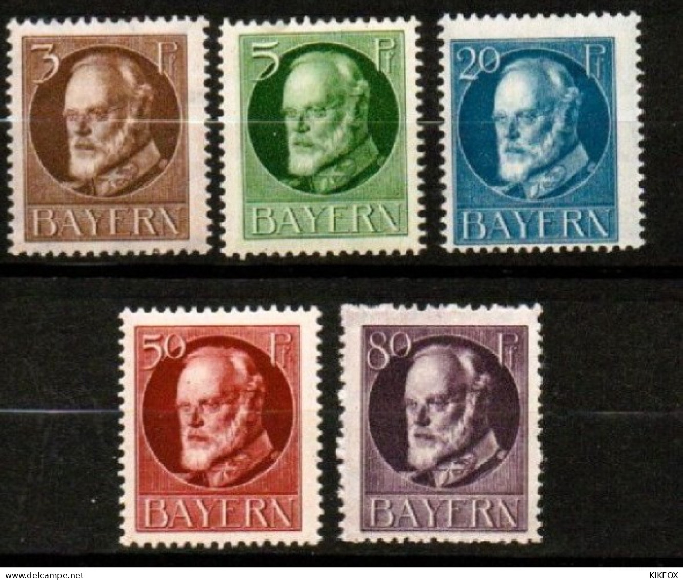 BAYERN, ALTDEUTSCHLAND,1914, MI 94 I, 95 I, 97 I, 101 I, 103 I, KÖNIG LUDWIG III ,POSTFRISCH, NEUF, - Nuovi