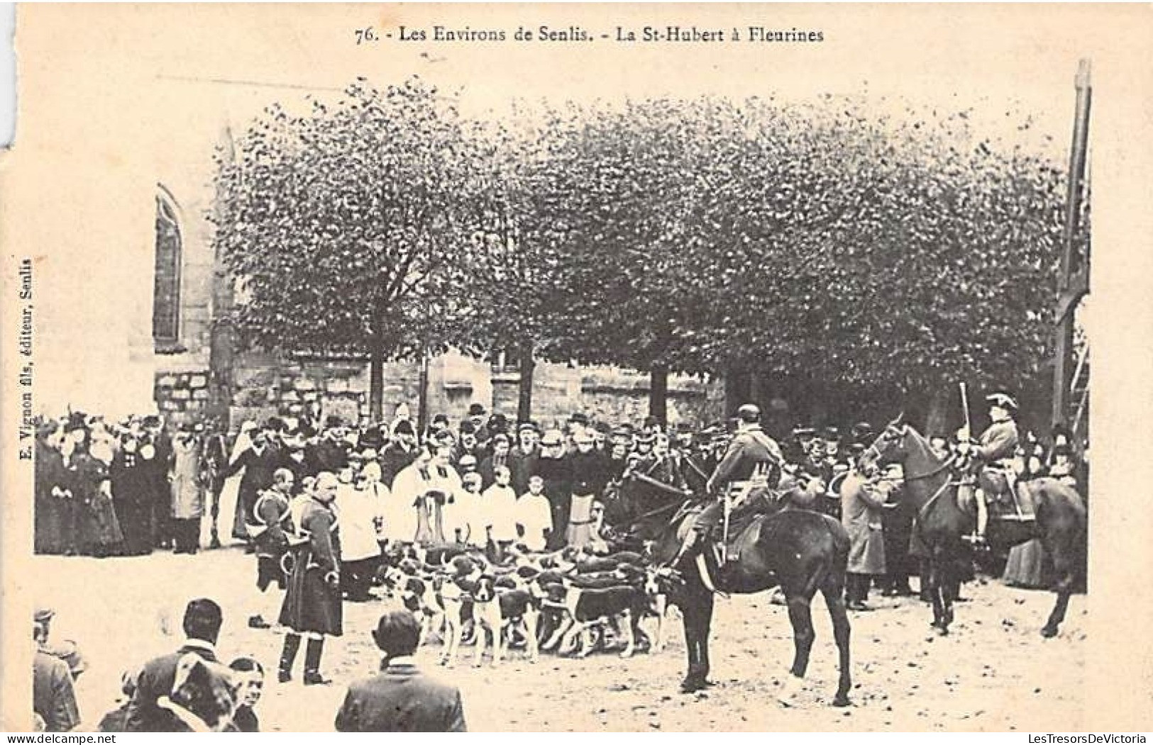 France - Senlis - Les Environs De Senlis - La St Hubert à Fleurines - Animé - Chevaux - Prêtre -  Carte Postale Ancienne - Sonstige & Ohne Zuordnung