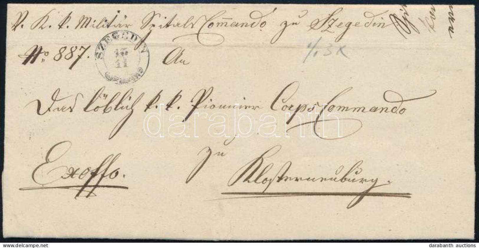 1850 Ex Offo "SZEGEDIN" - "PESTH" - "WIEN" - "KLOSTERNEUBURG" - Other & Unclassified