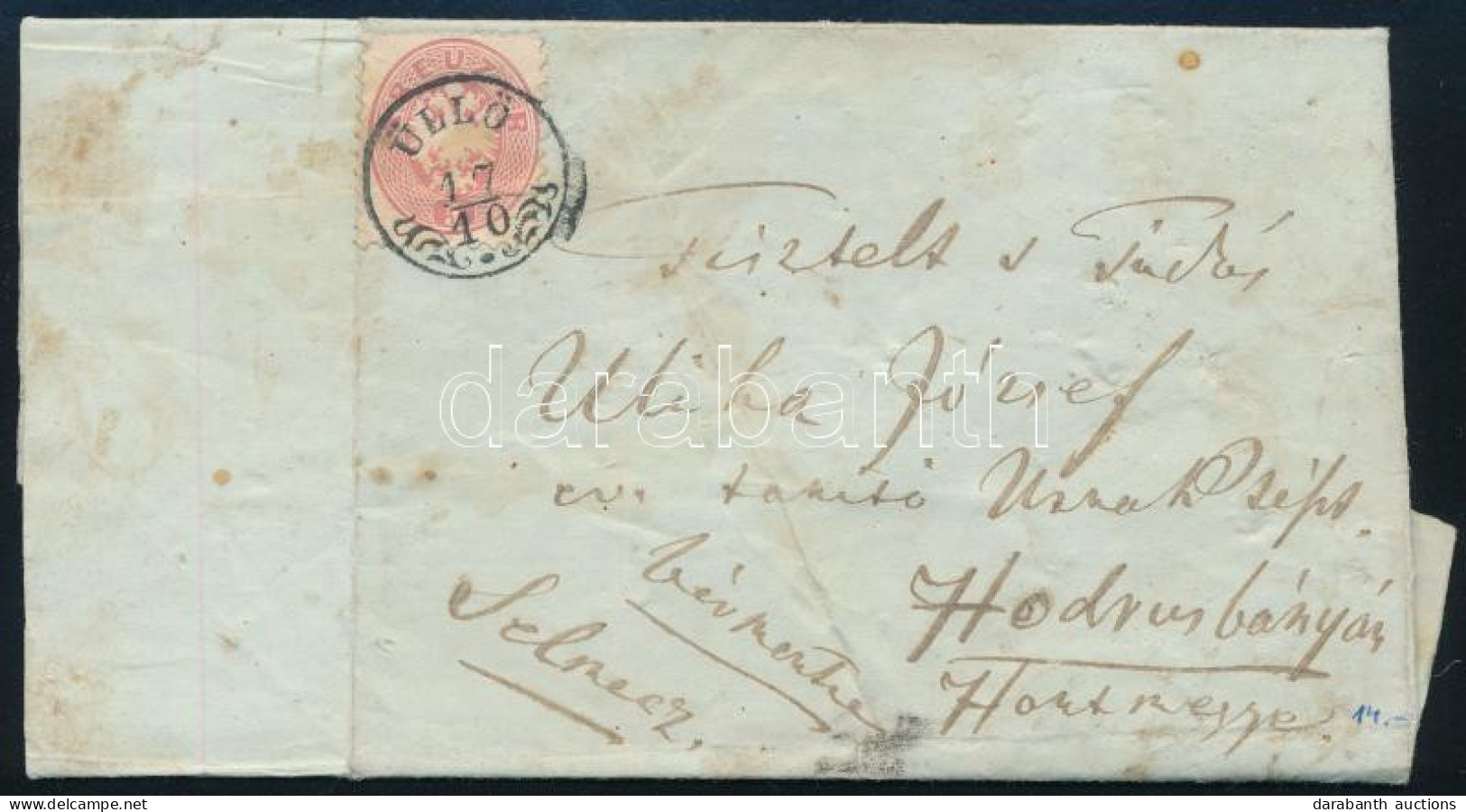 1866 Levél 5kr Bérmentesítéssel Hodrusbánya, Hont Megyébe Küldve "ÜLLÖ" (Gudlin 250 P) - Sonstige & Ohne Zuordnung