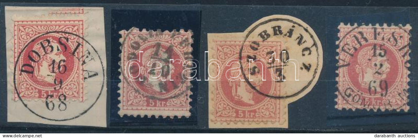 O 1867 4 Db 5kr Szép / Olvasható Bélyegzésekkel (ma Szlovákiai Területekről) (Gudlin 1.350 P) - Other & Unclassified