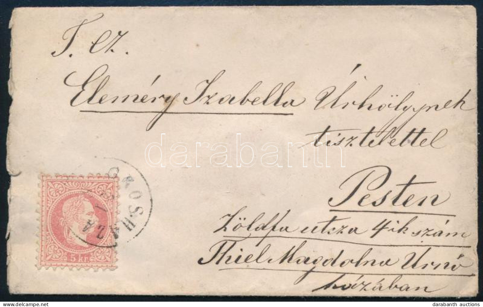 ~1867 Levél 5kr Bérmentesítéssel "GROSHAZA" - "PEST / ESTE" - Sonstige & Ohne Zuordnung