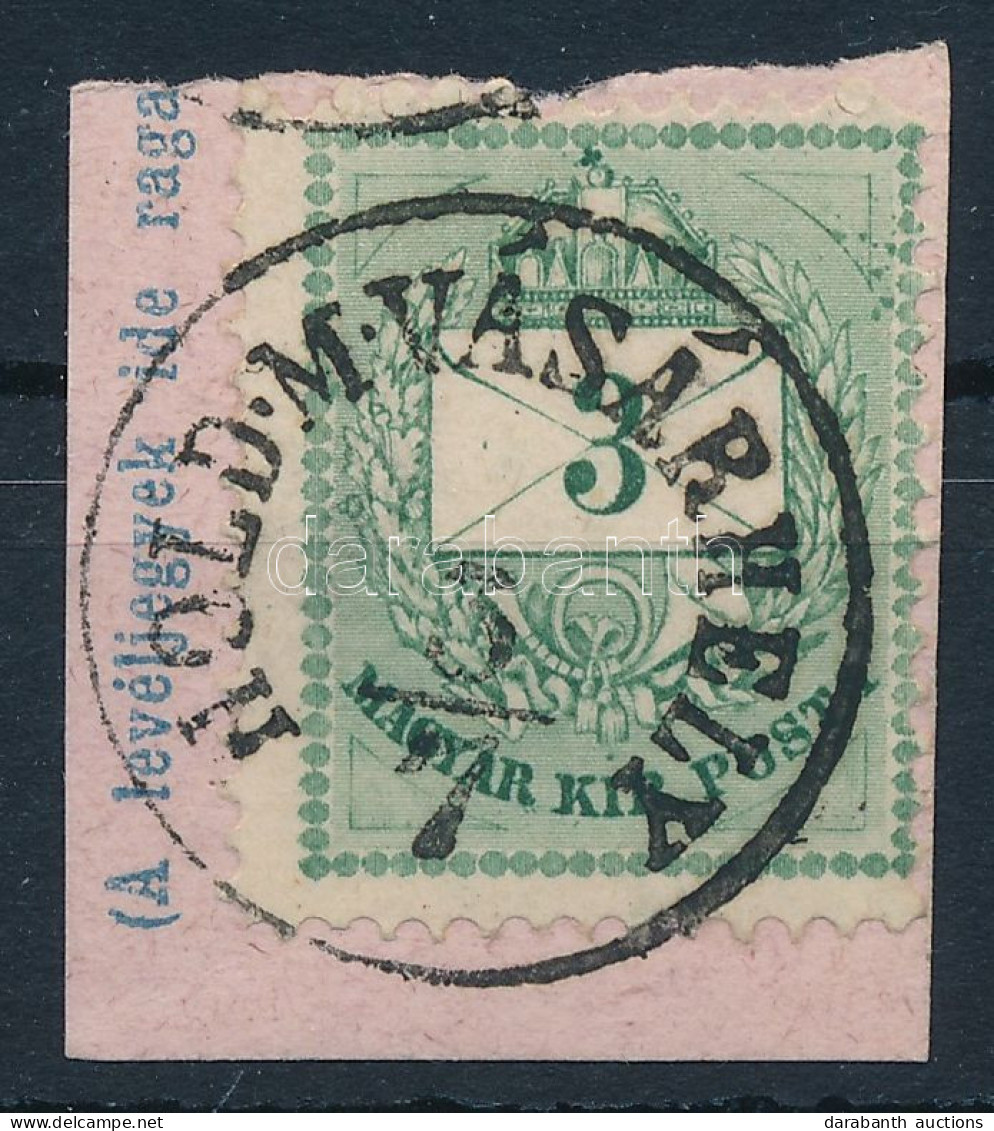 1874 Színesszámú 3kr Durva Gyöngyjavítással (ex Lovász) - Sonstige & Ohne Zuordnung