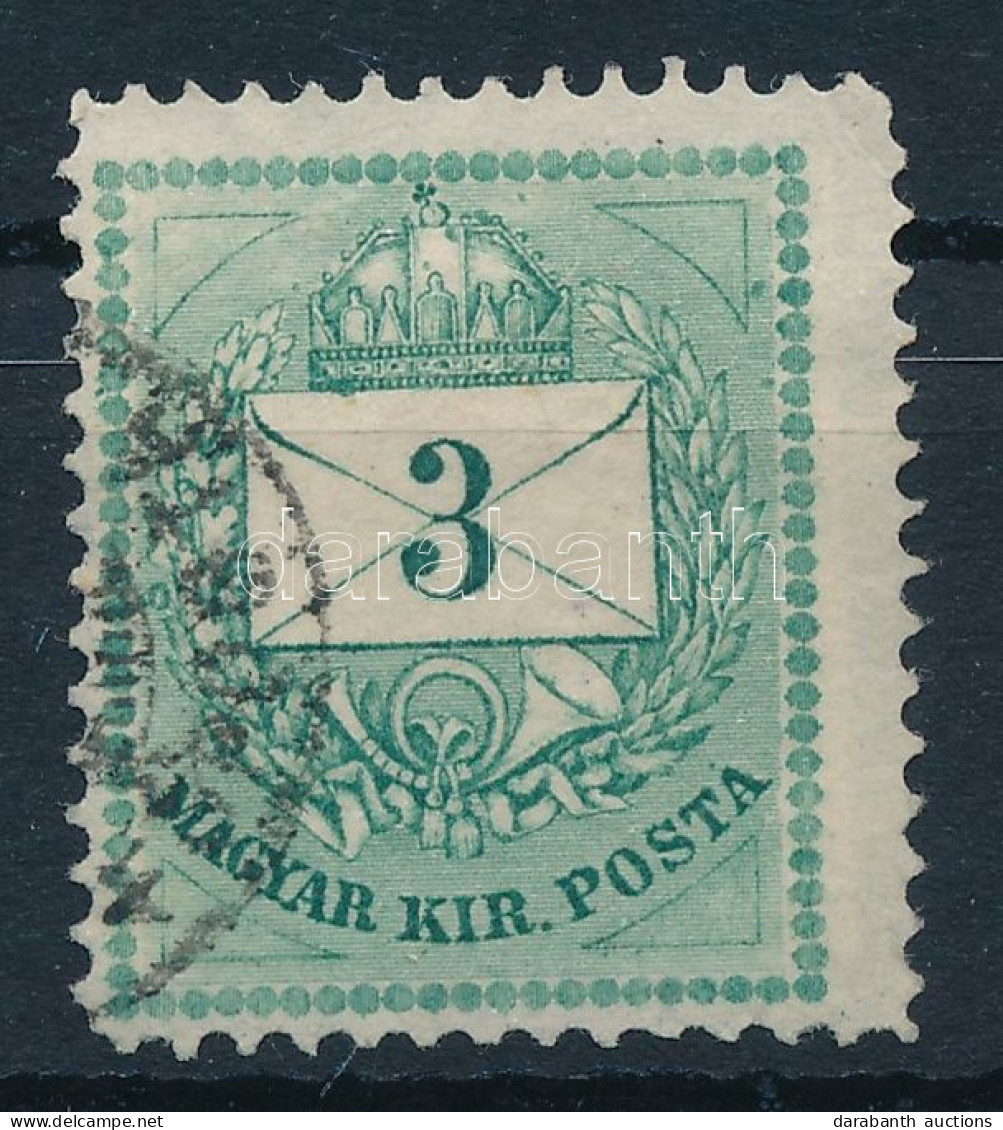 O 1874 Színesszámú 3kr Durva Gyöngyjavítással (ex Lovász) - Other & Unclassified