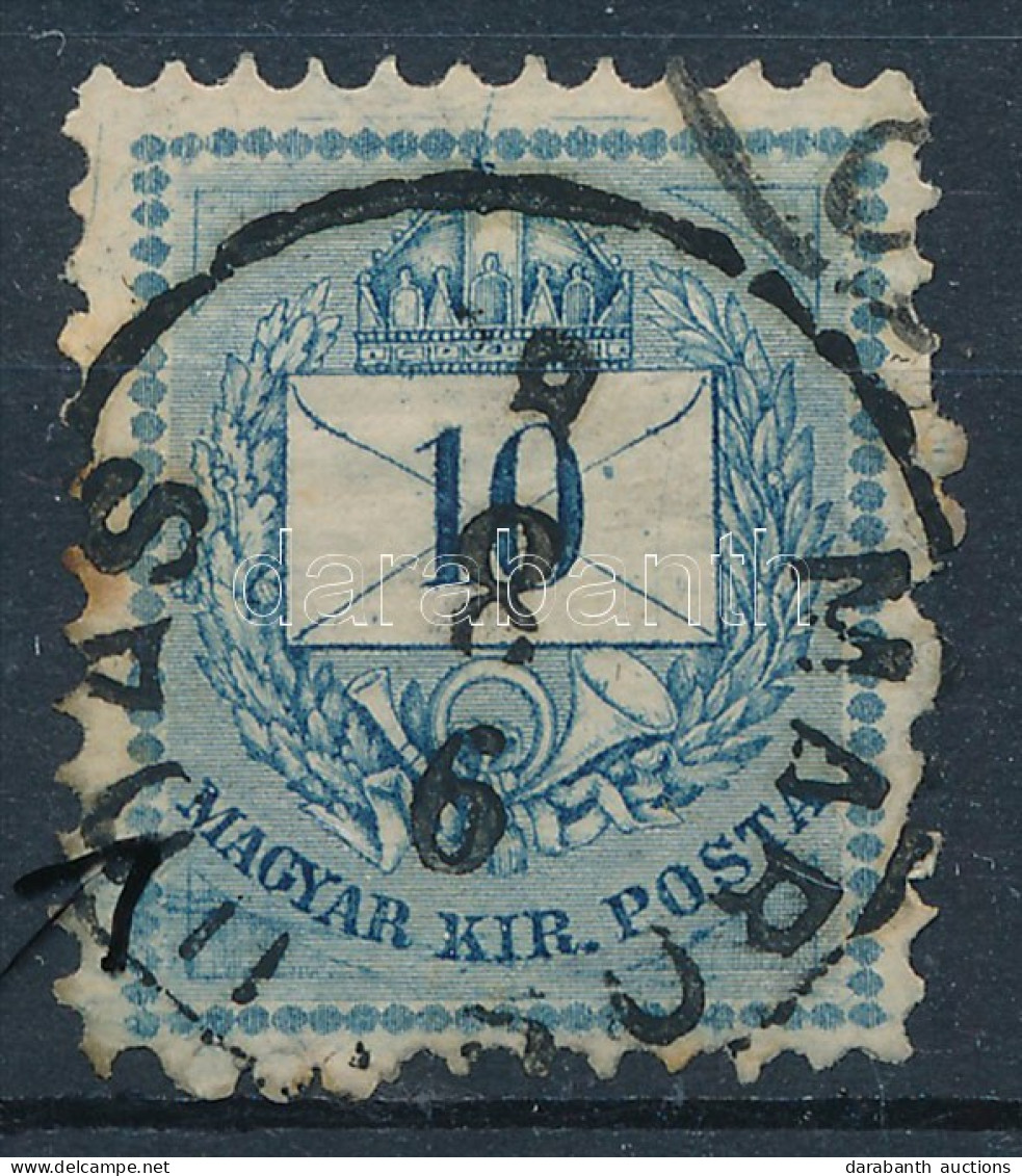 O 1881 10kr A Bal Alsó Háromszögnél Kontár Vésésjavítással, Felül Karc (ex Lovász) - Other & Unclassified