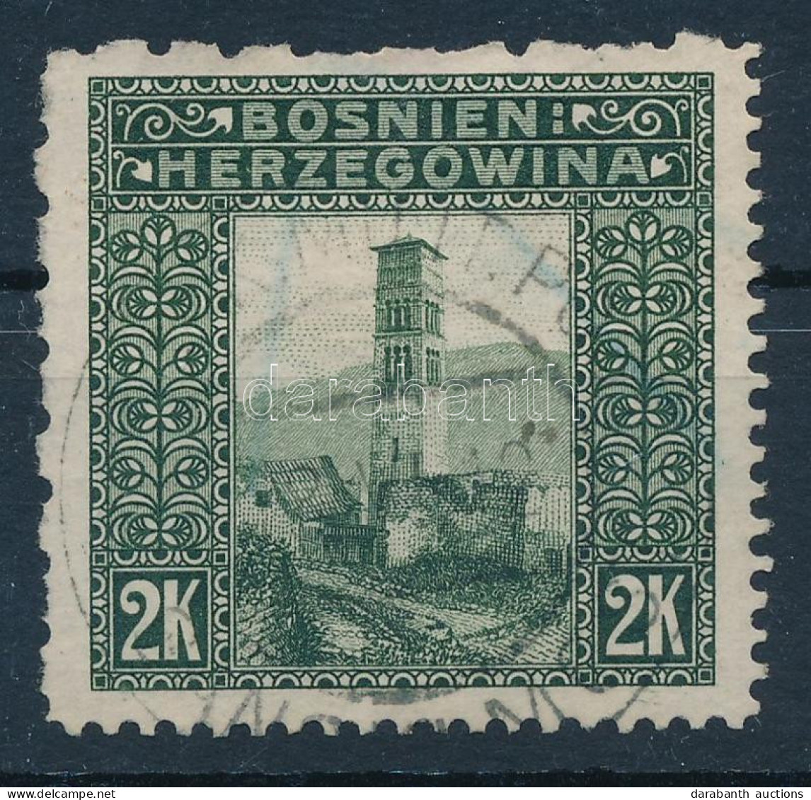 O Bosznia-Hercegovina 1906 2K Vegyes Fogazással, 6 : 12 : 12 : 6 (foghibák / Perf. Faults) - Autres & Non Classés