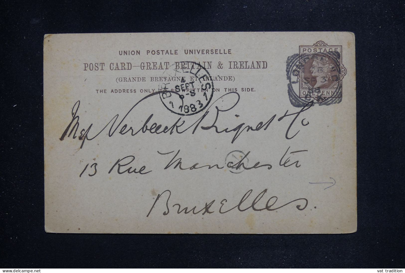 ROYAUME UNI - Entier Postal Privé De Londres Pour Bruxelles En 1883 - L 151718 - Postwaardestukken