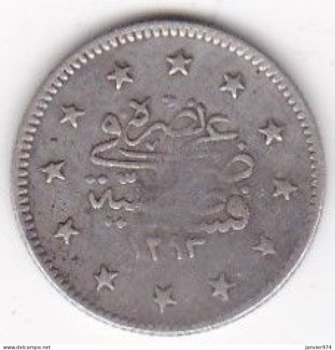 Turquie , 2 Kurush AH 1293 – 1876 Year 11 Abdul Hamid II, En Argent ,KM# 736 - Turkije