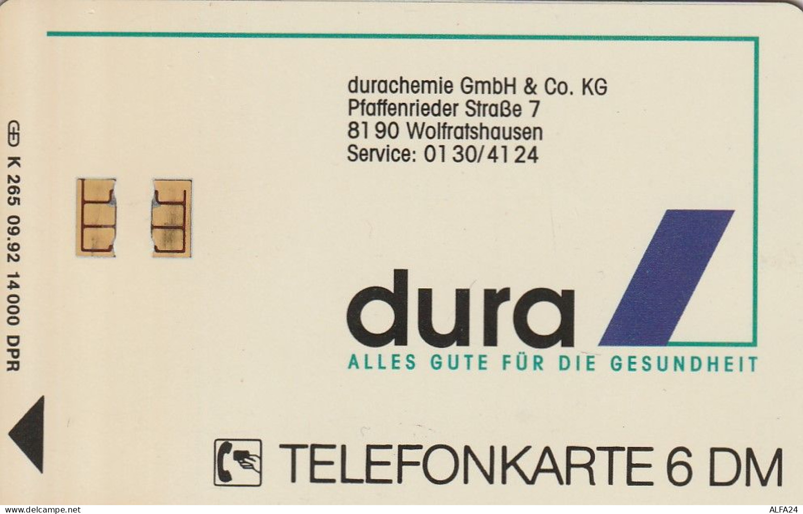 PHONE CARD GERMANIA SERIE K TIR 14000 (E72.36.5 - K-Series : Customers Sets