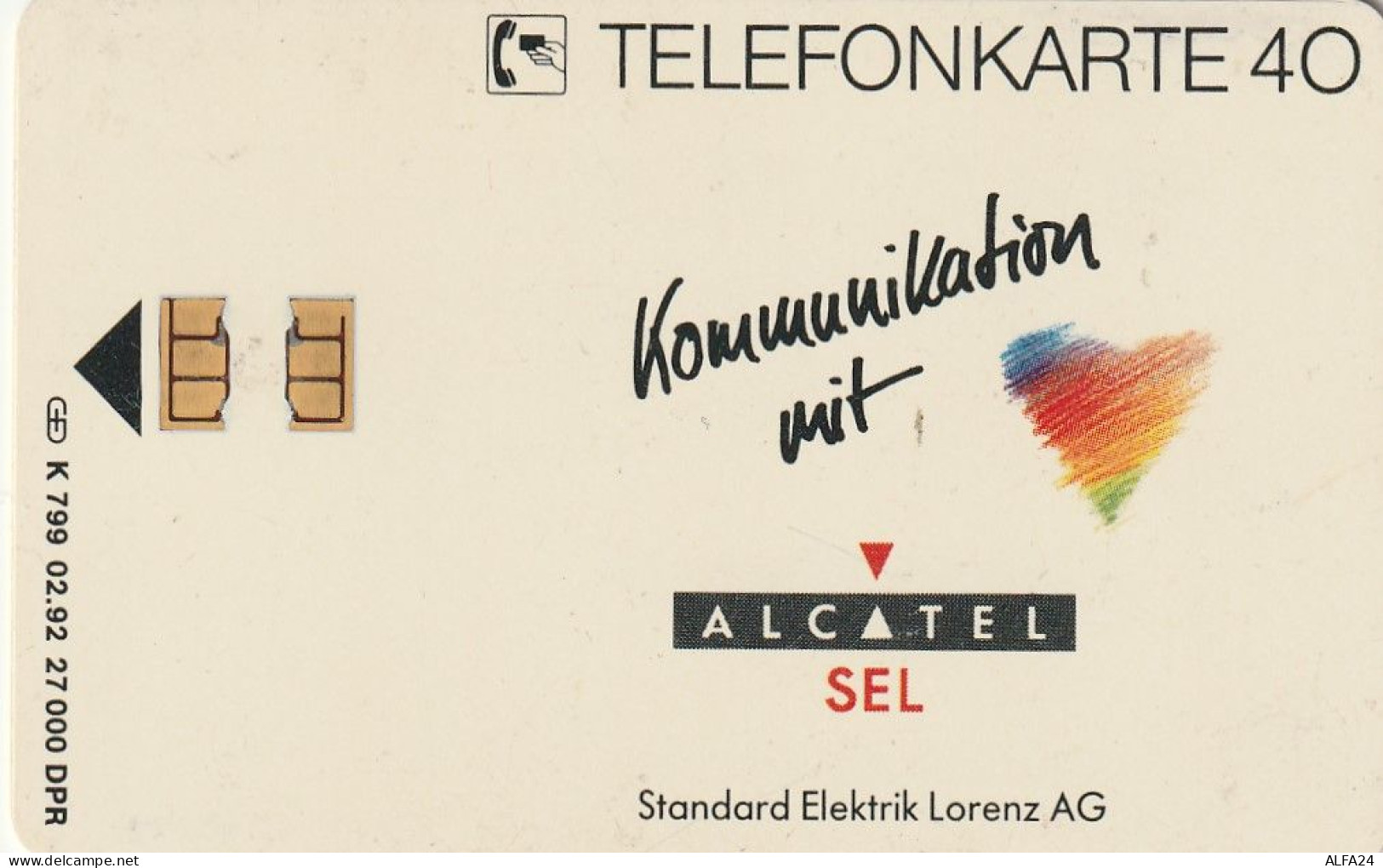 PHONE CARD GERMANIA SERIE K TIR 27000 (E72.21.4 - K-Series : Customers Sets